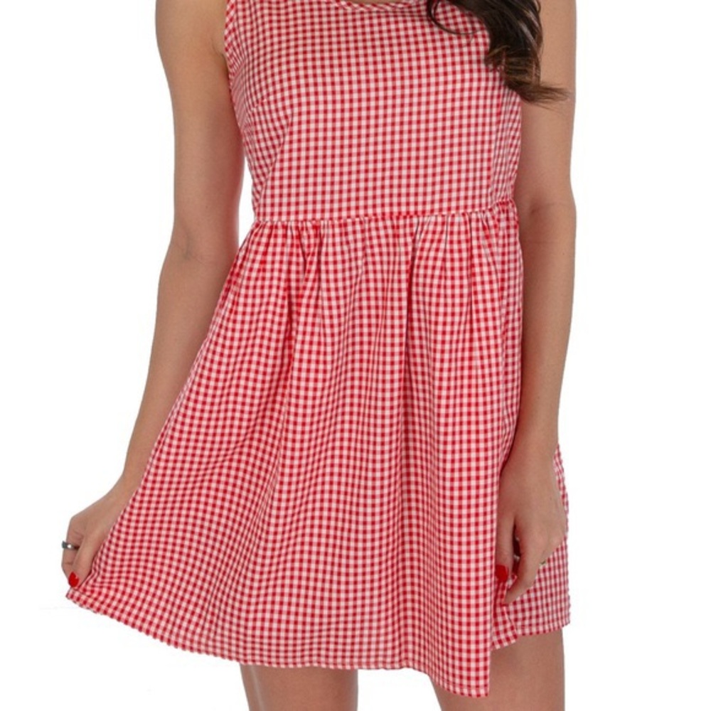 Lauren James Brooke Dress in Red Gingham